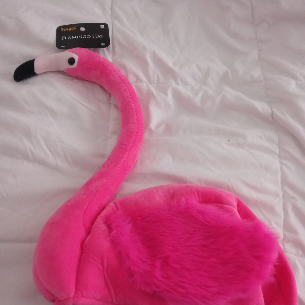 Spirit Halloween Flamingo Hat - Bright Pink Plush